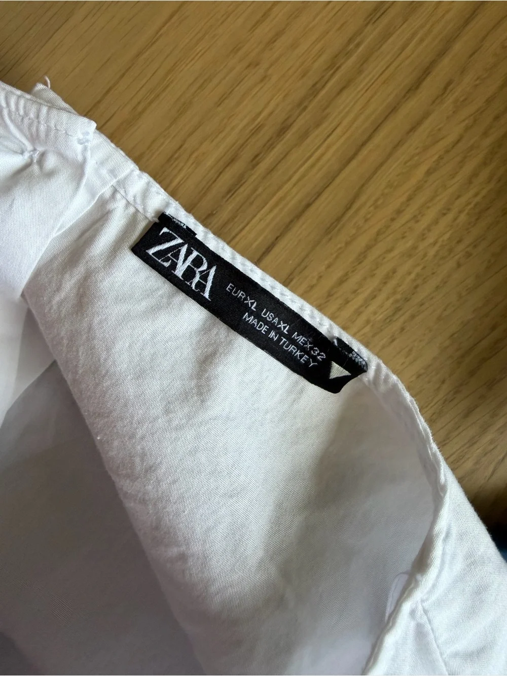Zara White Puff Sleeve Peplum Blouse